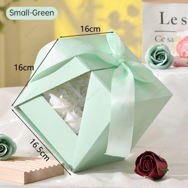 Square Birthday Cake Box Custom Flower Box