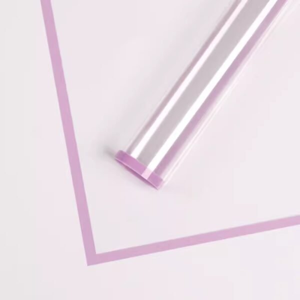 Clear OPP Flower Wrapping Paper with Colorful Edges