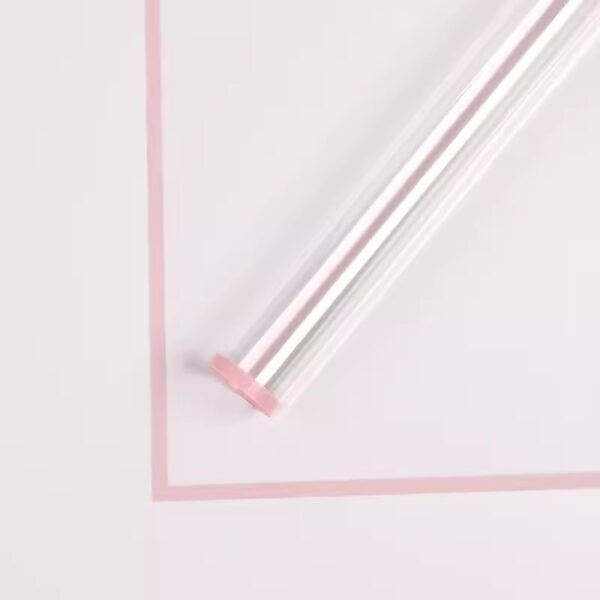 Clear OPP Flower Wrapping Paper with Colorful Edges