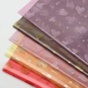 Korean Love Design Waterproof Flower Wrapping Paper