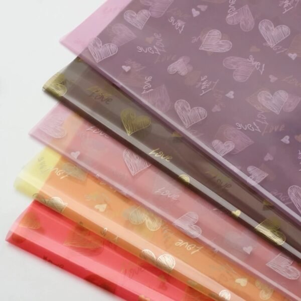 Korean Love Design Waterproof Flower Wrapping Paper
