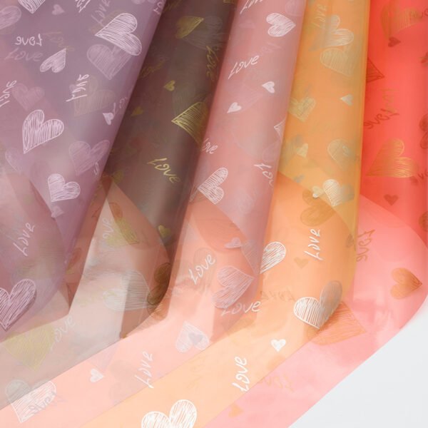 Korean Love Design Waterproof Flower Wrapping Paper